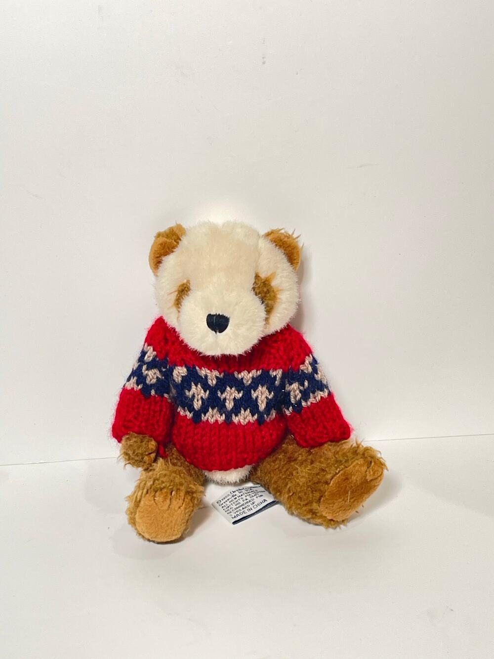 Vintage Chrisha Creations Playful Plush Teddy Bear Stuffed Animal Sweater 1988 - Picture 1 of 3